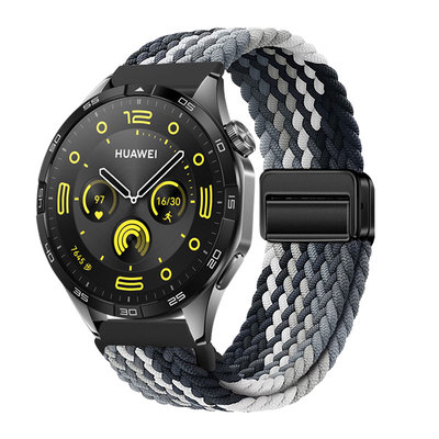 适用于华为手表gt6表带watch gt5/4编织腕带GT6pro磁吸扣watch5高级尼龙运动Runner1/2男款GT2e男士配件
