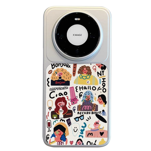 适用华为mate80promax手机壳2026新款mate70pro撞色小羊皮高级感m60pro+涂鸦卡通pura70pro个性女p80全包硅胶