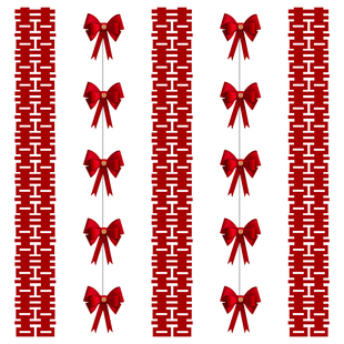 结婚长条喜字农村院子室外装饰男方女方婚房布置灯笼婚礼专用挂饰