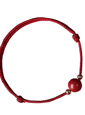 朱砂手串转运珠手绳本命年脚链女