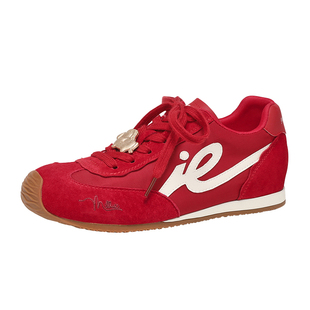 MILLIE'S/妙丽春季新款德训鞋女内增高复古百搭休闲运动鞋阿甘鞋P