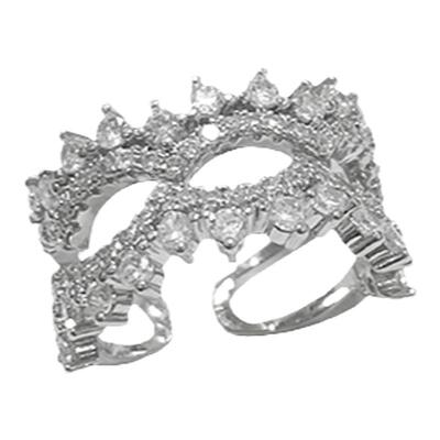 气质百搭复古锆石开口戒指食指戒