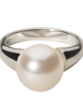 素图气质简约925银戒指轻奢高级