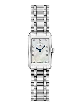 【自营】浪琴/Longines 黛绰维纳系列 石英母贝钻石女表方形时尚