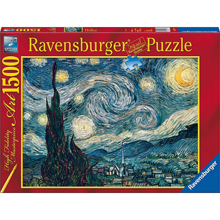 睿思Ravensburger星空星夜梵高1500片德国进口拼图成人益智玩具