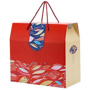 春节年货包装盒牛皮纸纯色礼盒空盒伴手礼水果特产糕点礼品盒定制