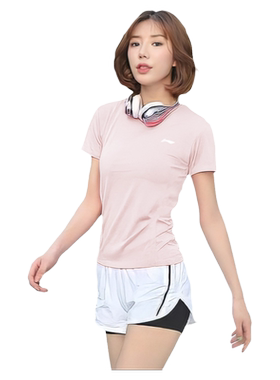 李宁运动女t恤品牌上衣速干衣