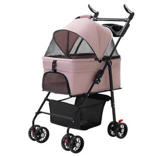新款宠物推车轻便可折叠分离中小型犬狗狗猫咪猫包狗窝外出手推车