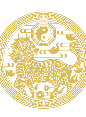 纯铜麒麟隐形贴纸门对门