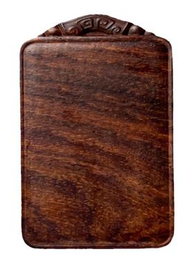 海南黄花梨老料吊坠男女平安牌挂件紫油梨手把件红木无事牌项链