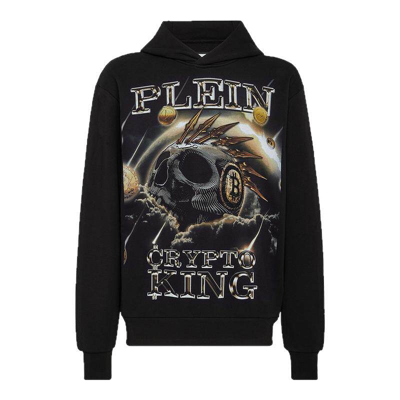 PHILIPP PLEIN 男士骷髅印花连帽卫衣
