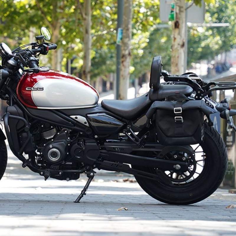 奔达灰石金吉拉无极cu春风摩托车改装快拆边包头盔包通用帆布包