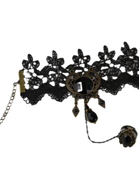 朋克哥特蕾丝手链Lolita手腕配饰