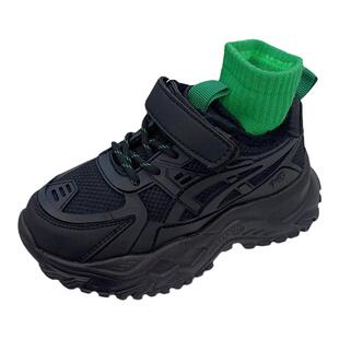 儿童运动鞋2025春秋新款女童软底鞋子休闲黑色保暖潮牌男童老爹鞋