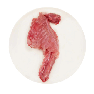 兔排带脊柱骨肉泥猫咪狗狗生骨肉湿粮猫饭熟自制食材补钙磨牙洁齿