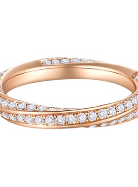 气质百搭满天星交叉圆圈戒指