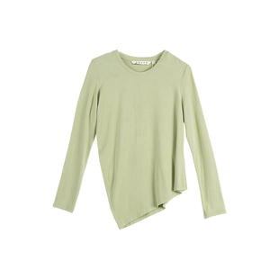 ZOLLE极简风不规则设计长袖打底亲肤舒适长袖T恤针织衫25新品