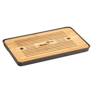 茶盘家用2026新款轻奢小型沥储水式茶台功夫茶具竹茶海干泡台托盘