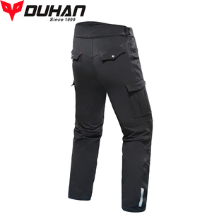 杜汉春夏季摩托车骑行裤男休闲工装弹力裤修身透气机车防摔赛车裤