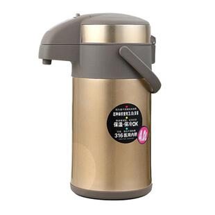 匡迪316不锈钢气压式保温壶办公室按压开水瓶大容量4升家用热水瓶