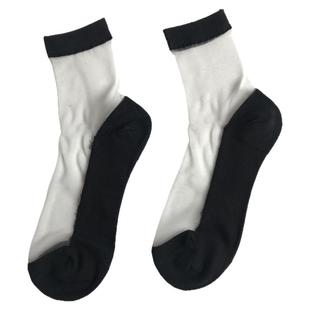 奔牌袜子女夏薄纯棉袜底透明丝袜中长筒短袜秋冬季韩版ins潮日系