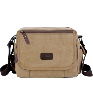 满江红帆布包男士单肩斜挎包多功能休闲包户外耐磨工具包通勤包潮