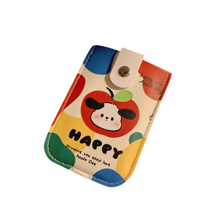 可爱抽拉式卡包超薄小巧女防磁学生卡通身份证件收纳包卡套一片式