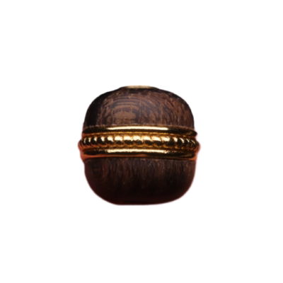 古法金配件天然沉香木老型镶嵌桶珠搓金散珠DIY文玩配饰饰品配件