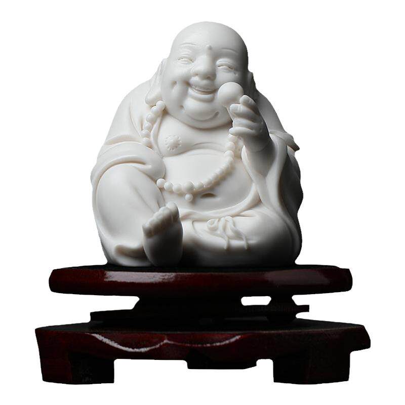 戴玉堂苏友德陶瓷摆件《持珠弥勒佛像》弥勒佛供奉家用家居饰品