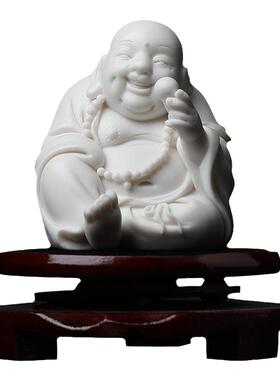 戴玉堂苏友德陶瓷摆件《持珠弥勒佛像》弥勒佛供奉家用家居饰品