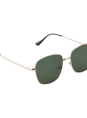 美国代购手作方形流线金属墨镜