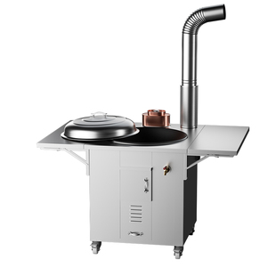 有甜双折板柴火灶烧木柴家用农村大铁锅台材火无烟不锈钢新款灶台