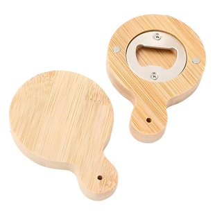 磁吸开瓶器定制实用类物料周边创意手柄木质冰箱贴企业礼品瓶起子