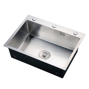 304纳米不锈钢厨房洗菜盆洗碗池水槽大单槽家用洗碗槽带龙头全套