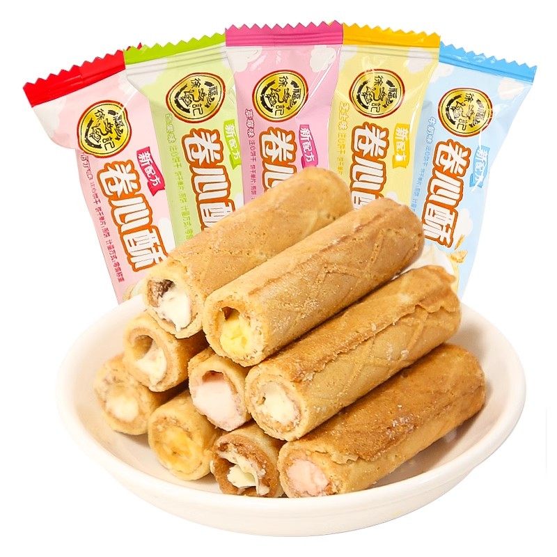 徐福记卷心酥零食奶油夹心多口味