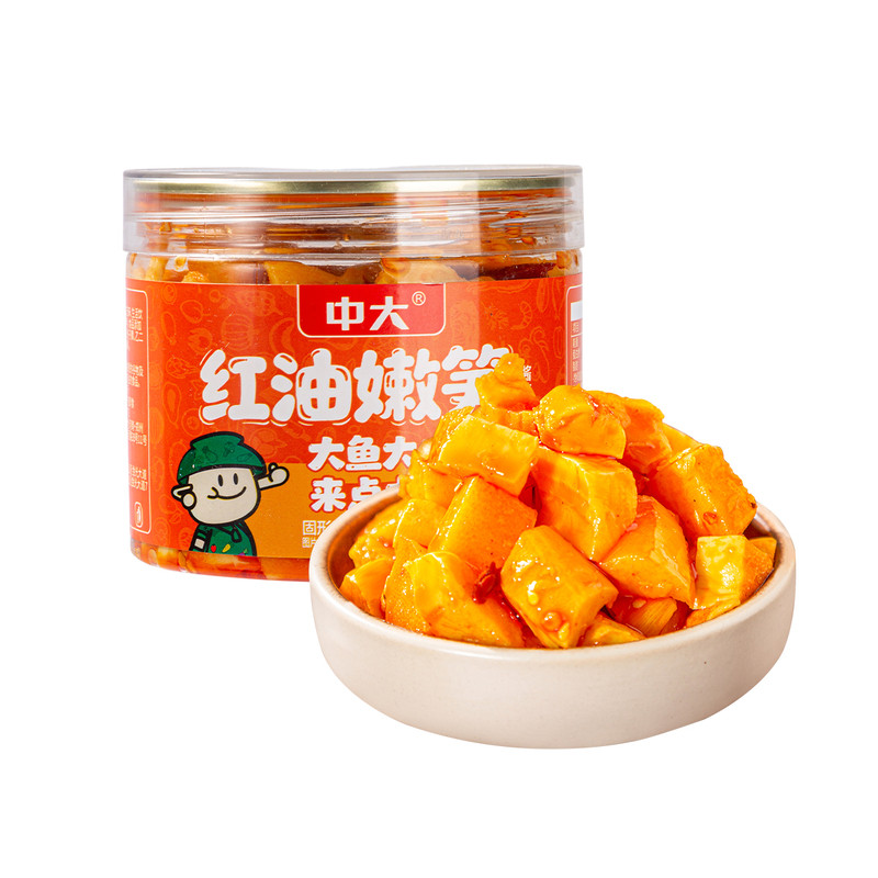 中大红油嫩笋丁灌装香辣下饭菜