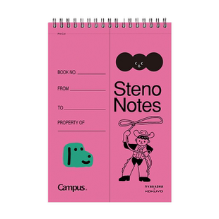 日本KOKUYO国誉TYAKASHA塔卡沙联名线圈本A5学生用竖翻双螺旋加厚纸张笔记本日记本分栏速记本卡通可爱草稿本