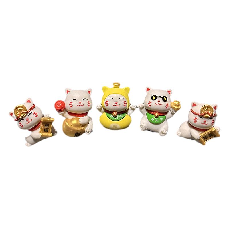 招财猫电动车装饰品电瓶摩托车可爱小配件治愈系电脑屏幕车载摆件