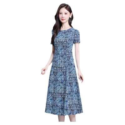 埃伦妈妈洋气连衣裙子女2026夏季新款气质优雅显瘦高级感连身长裙