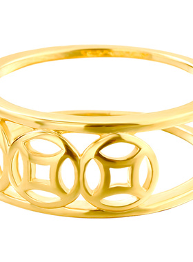 18K金镶嵌玉石护套银托戒指环