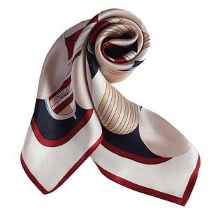 100%桑蚕丝杭州丝绸时尚小方巾女春秋冬季保暖小丝巾围脖薄款围巾