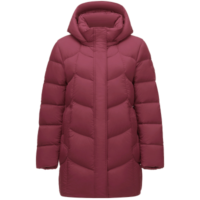 坦博尔妈妈款羽绒服女士中长款冬季新款可脱卸帽保暖舒适百搭外套