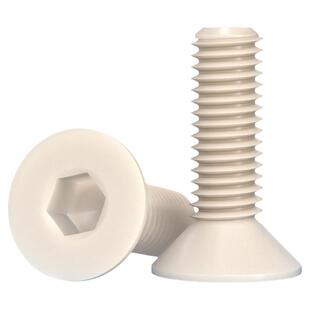 PEEK耐高温耐酸碱绝缘树脂高强度塑料沉头内六角螺丝平头螺钉螺栓