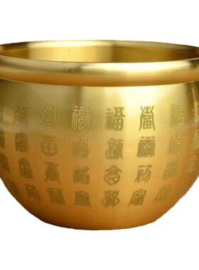 百福缸茶缸黄铜缸摆件