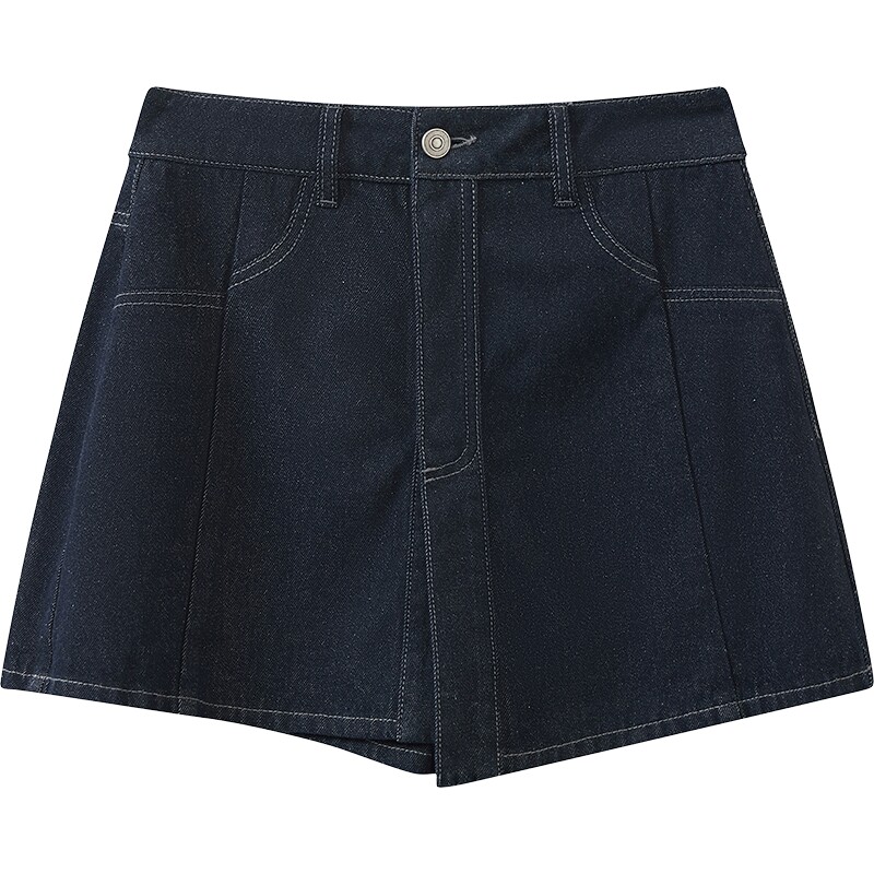 【商场同款】播26秋新品短款裙裤女复古水洗牛仔裤BDT3KD3200
