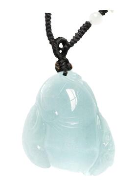 巴西玻璃体精雕蝙蝠挂件海蓝宝