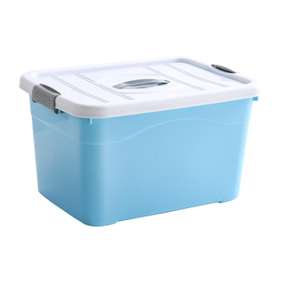 玩具整理箱零食收纳箱家用带轮超大容量储物盒加厚防尘衣服收纳盒