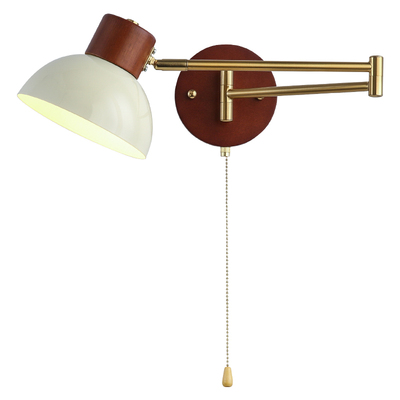 中古风卧室床头壁灯可位移摇臂折叠伸缩书房个性创意学习阅读灯具