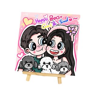 画画生日diy数字油画新婚定制星蝶公主手工礼物填充肌理画装饰画