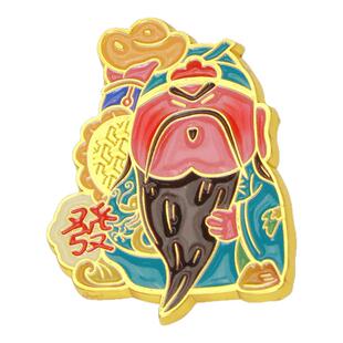 密密主文创徽章关羽关帝圣君背包创意金属胸针别针吧唧